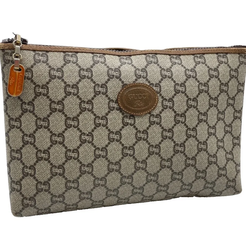 Gucci GG Plus Supreme PVC Leather Beige toiletry bag - men’s / women’s - EUC - Picture 2 of 13